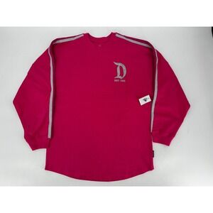 NWT Disneyland Hot Pink Silver Glitter Disney Spirit Jersey Adult Size XS